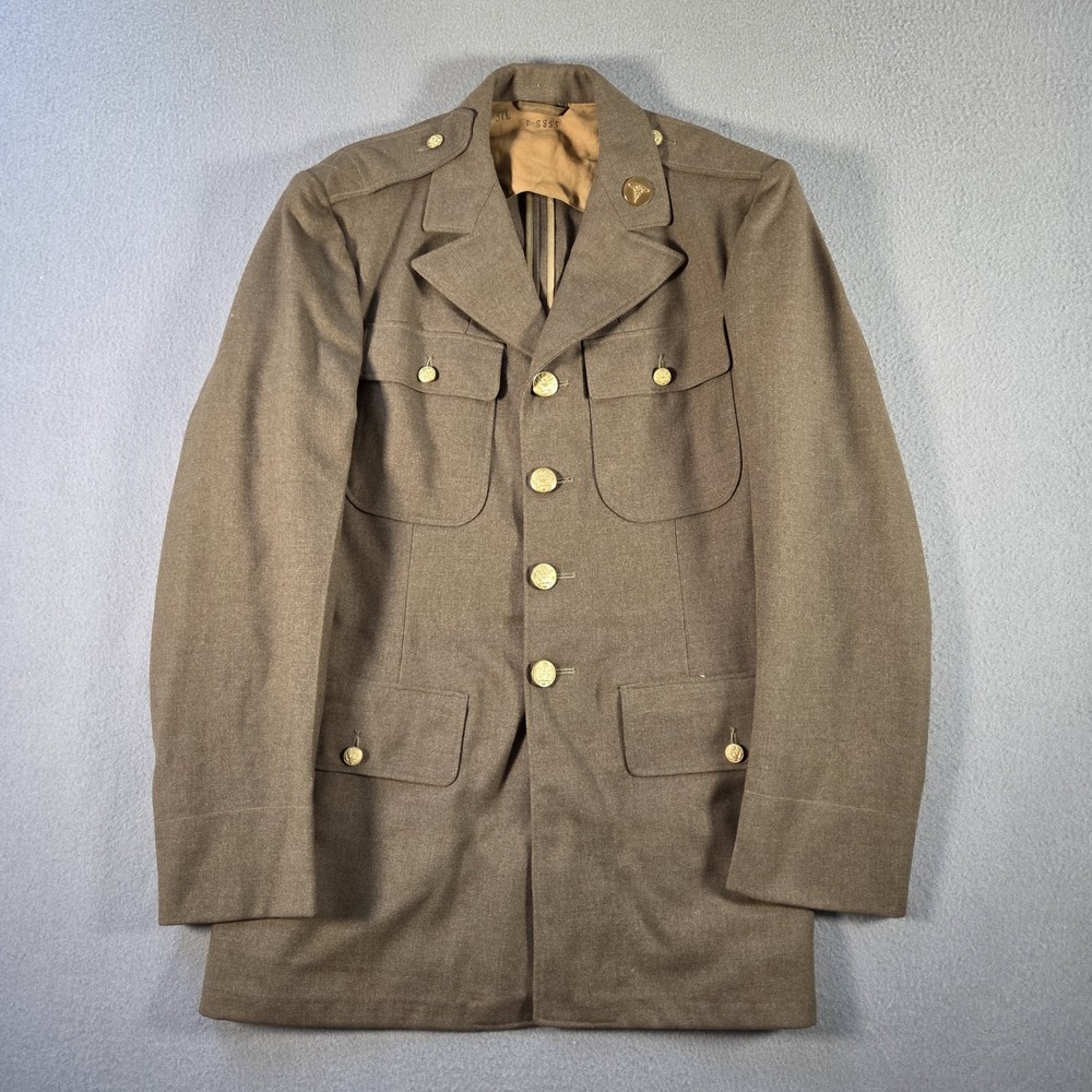 Vintage WWI Jacket Mens Small 37L Wool Medic Uniform US Army Gutman Dress